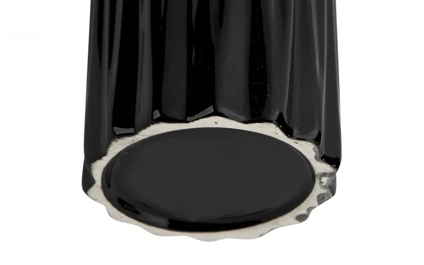 Ewax Wazon ceramiczny 22,5 cm czarno-złoty 2816 Fashion