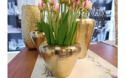 Armir Home Decorations Wazon ceramiczny 20 cm w kolorze złota 441563 Outlet