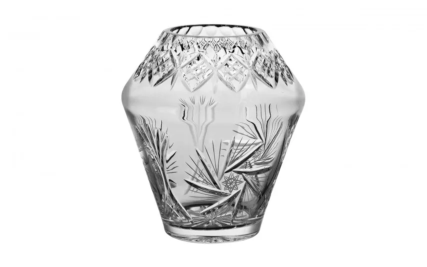 Zawiercie Huta Szkla Wazon kryształowy 17,5 cm "Młynek" Discount