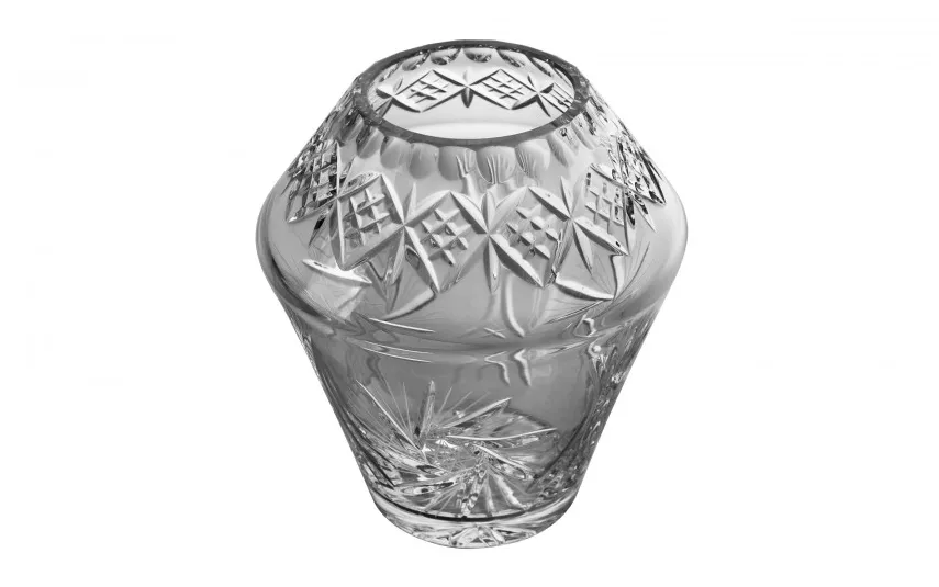 Zawiercie Huta Szkla Wazon kryształowy 17,5 cm "Młynek" Discount