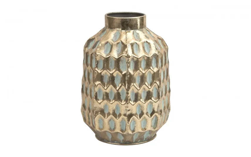Dekor Pap Wazon metalowy 32 cm złoty Outlet