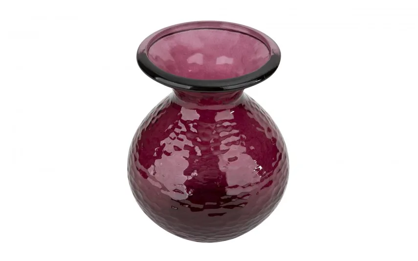 San Miguel Wazon szklany 24,5 cm bordowy 4828 Paradise recykling Online