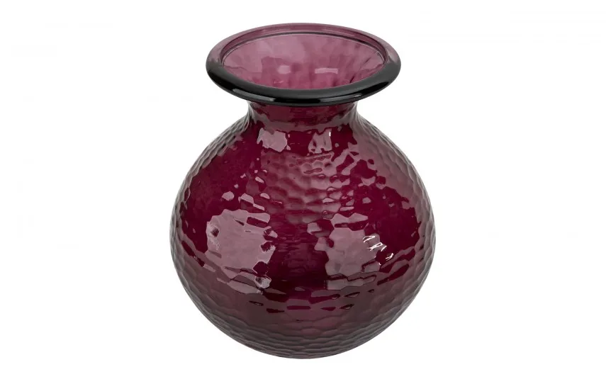 San Miguel Wazon szklany 33 cm bordowy Paradise recykling New