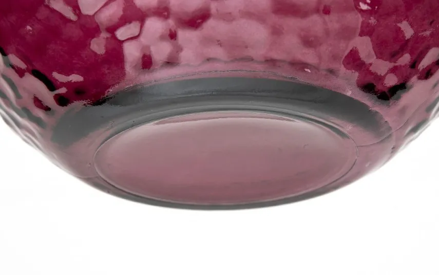 San Miguel Wazon szklany 24,5 cm bordowy 4828 Paradise recykling Online