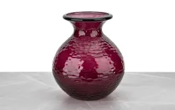 San Miguel Wazon szklany 33 cm bordowy Paradise recykling New