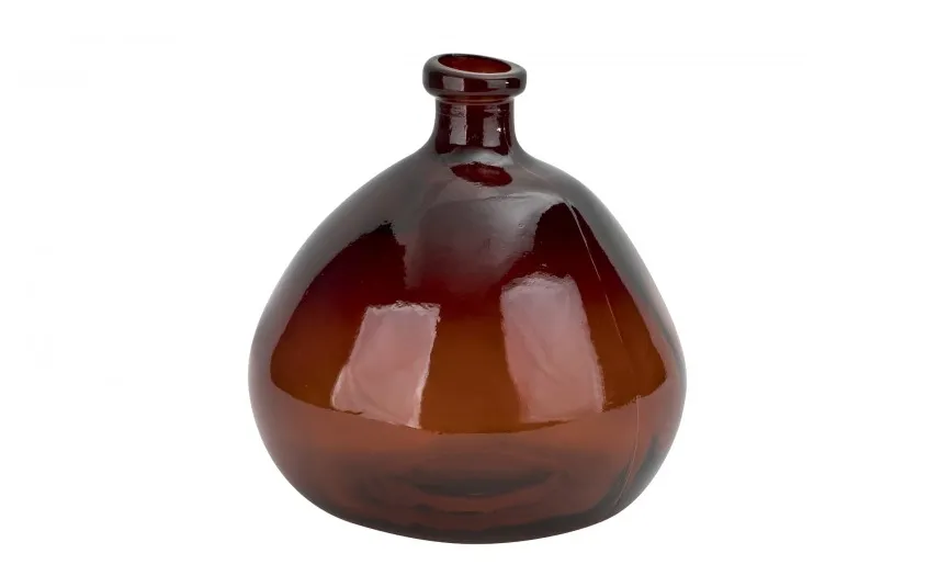 San Miguel Wazon szklany 23 cm brązowy Gradient Nature recykling Sale