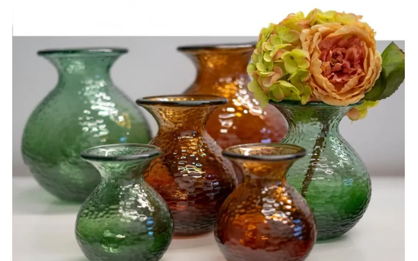 San Miguel Wazon szklany 33 cm brązowy Paradise recykling Best