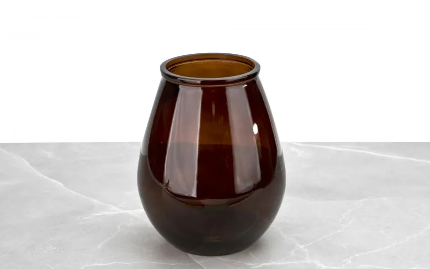 San Miguel Wazon szklany 23 cm brązowy recykling Online