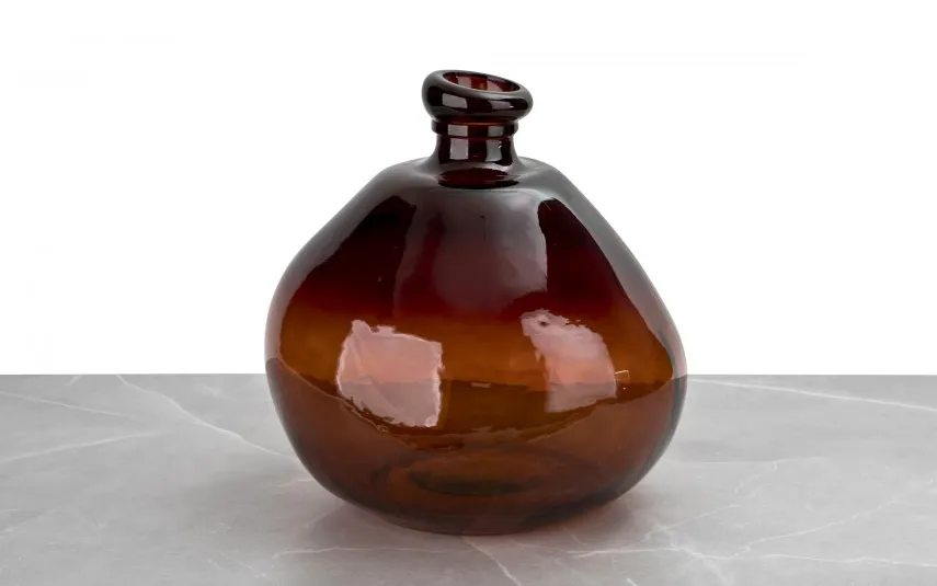 San Miguel Wazon szklany 32 cm brązowy Gradient Nature recykling Outlet