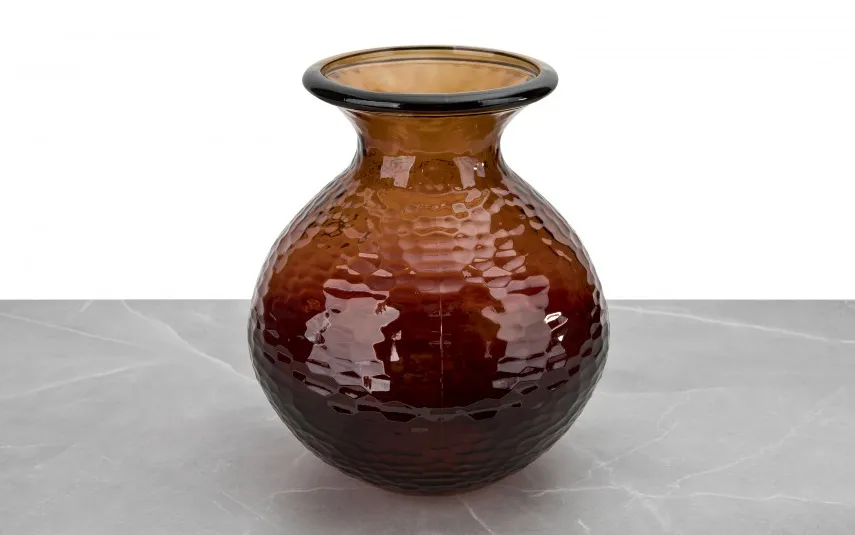 San Miguel Wazon szklany 33 cm brązowy Paradise recykling Best