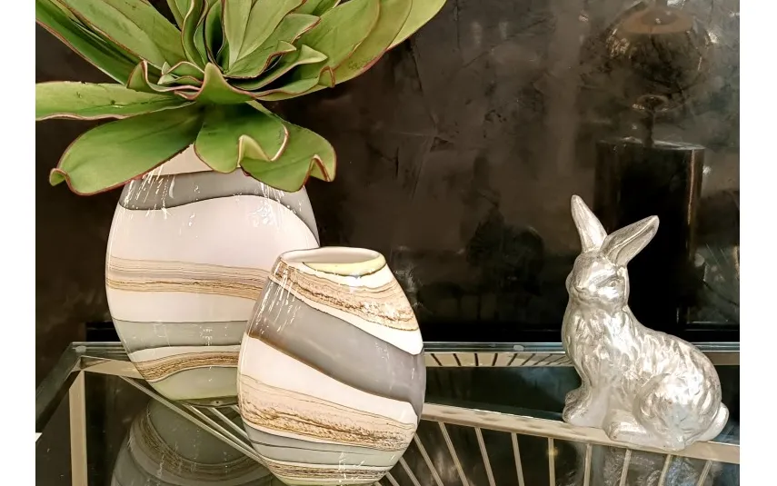 Sigma Glass Wazon szklany 30 cm 2341/C125 kolory Ziemi Fashion