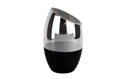 Art-Pol Wazon szklany 22 cm czarno-srebrny 135221 Online
