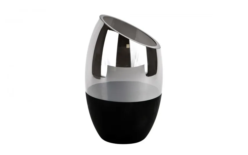 Art-Pol Wazon szklany 22 cm czarno-srebrny 135221 Online