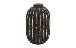 Art-Pol Wazon szklany 23 cm czarno-złoty AP172407 Best
