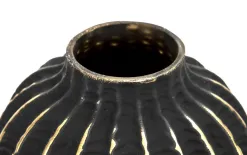 Art-Pol Wazon szklany 23 cm czarno-złoty AP172407 Best
