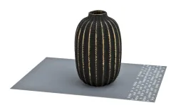 Art-Pol Wazon szklany 23 cm czarno-złoty AP172407 Best