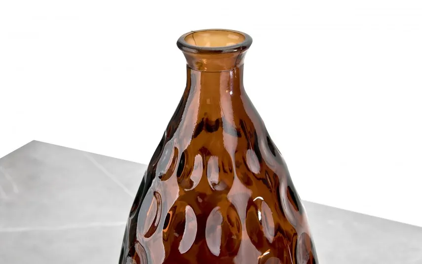 San Miguel Wazon szklany 38 cm Dune Bursztyn recykling Discount