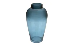 Art-Pol Wazon szklany 32,5 cm niebieski AP142238 Sale