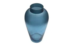 Art-Pol Wazon szklany 32,5 cm niebieski AP142238 Sale