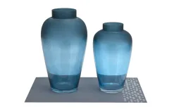 Art-Pol Wazon szklany 32,5 cm niebieski AP142238 Sale