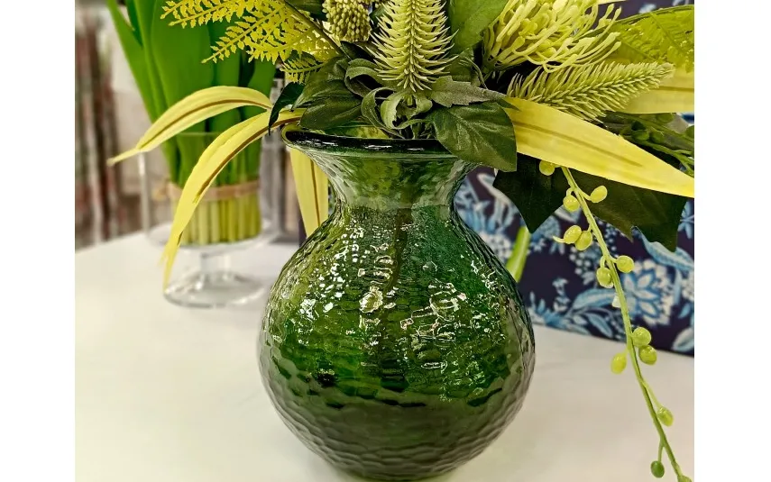 San Miguel Wazon szklany 18,5 cm Paradise zielony 4829C recykling Clearance
