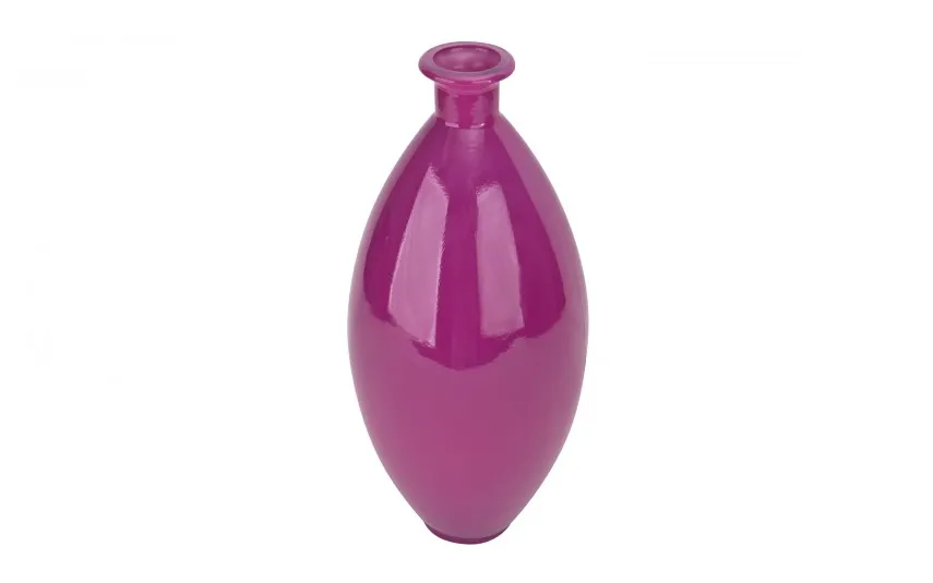 San Miguel Wazon szklany 38 cm różowy recykling New