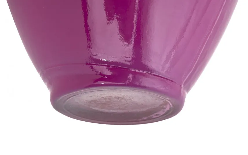 San Miguel Wazon szklany 38 cm różowy recykling New