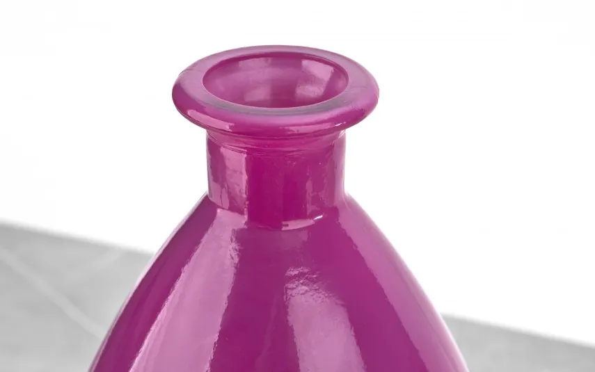 San Miguel Wazon szklany 38 cm różowy recykling New
