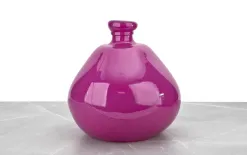 San Miguel Wazon szklany 32 cm różowy recykling Fashion