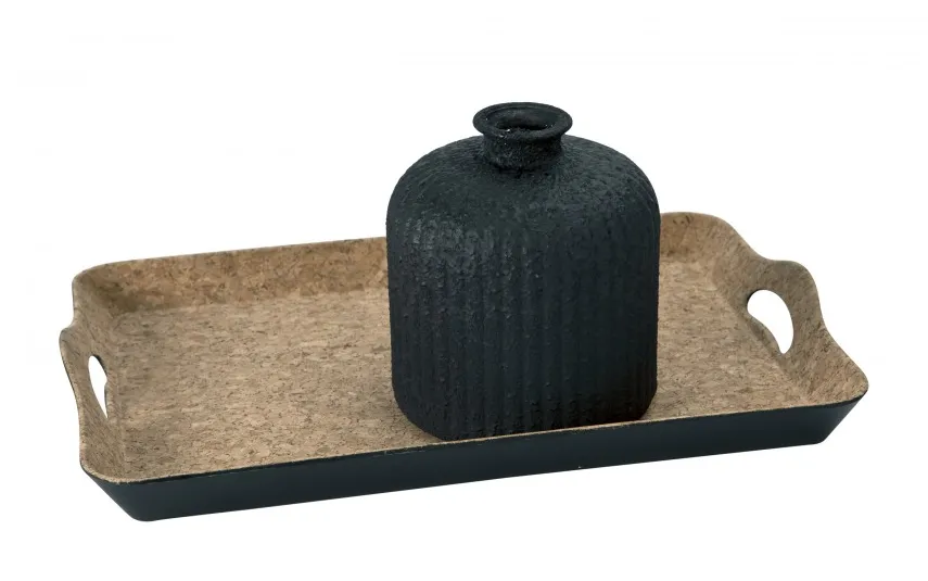 San Miguel Wazon szklany 18 cm Stoneware Czarny Clearance