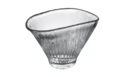 Krosno Wazon szklany 20 cm szeroki z efektem optyku Hot