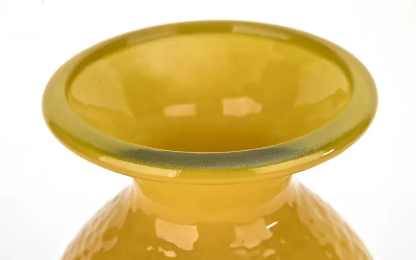 San Miguel Wazon szklany 24,5 cm żółty 4828 recykling Clearance