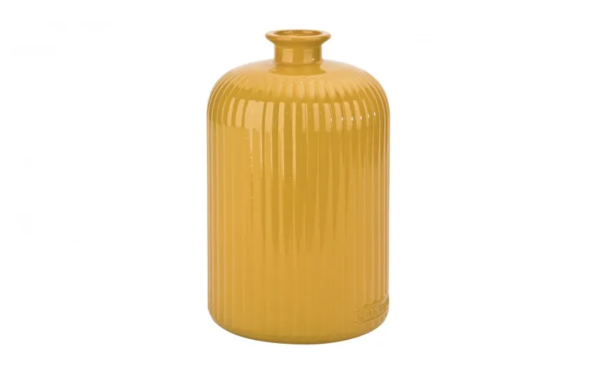 San Miguel Wazon szklany 23 cm żółty recykling Fashion