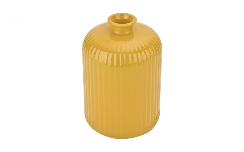 San Miguel Wazon szklany 23 cm żółty recykling Fashion