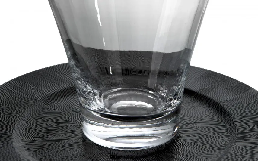 Krosno Wazon szklany 34 cm z efektem optyku Outlet
