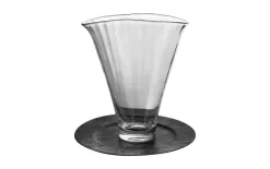 Krosno Wazon szklany 34 cm z efektem optyku Outlet