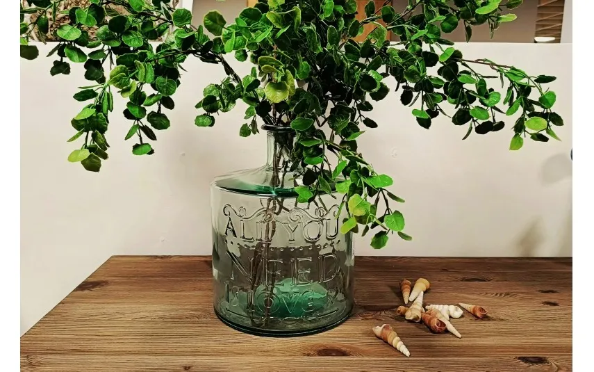 San Miguel Wazon szklany 26cm All you need is love recykling Best
