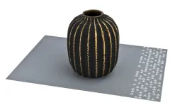 Art-Pol Wazon szklany 19cm czarno-złoty AP172406 Discount