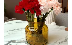 San Miguel Wazon szklany 20cm From me to you żółty recykling Discount