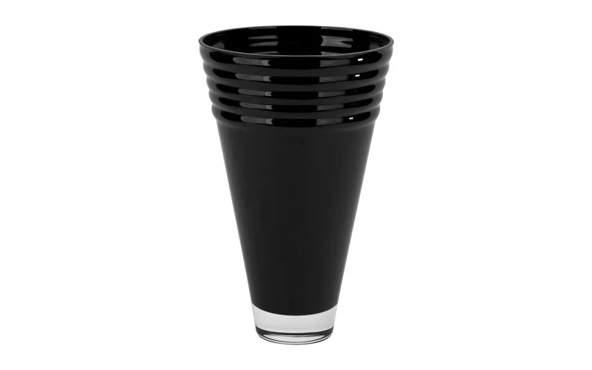 Krosno Wazon szklany czarny 30 cm Best