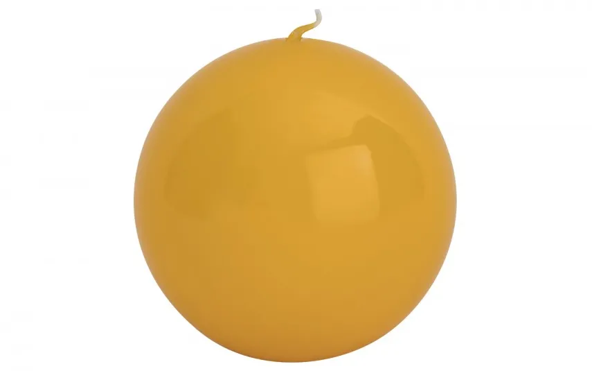 Świeca kula żółta śr. 10cm Sale