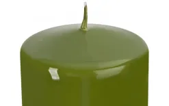 Świeca pieńkowa zielona oliwka śr. 7cm Hot