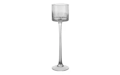 Sigma Glass Świecznik szklany efekt spękania 35 cm Krakla Hot