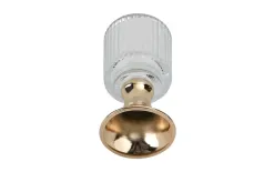 Armir Home Decorations Świecznik szklany ryflowany Kielich 16 cm złoty Online