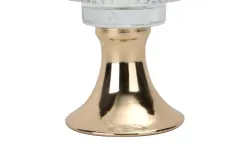Armir Home Decorations Świecznik szklany ryflowany Kielich 16 cm złoty Online