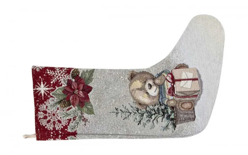 Dekor Pap Świąteczna skarpeta na prezenty MIŚ 45x28 Chenile 1312B Fashion