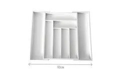 KingHoff Wkład do szuflady 52x43x5 cm bambusowy biały KH1748 Best