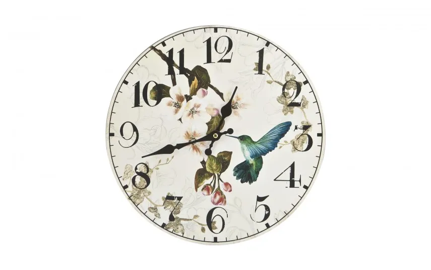 Art-Pol Zegar ścienny 34 cm z kolibrem 152777 Discount