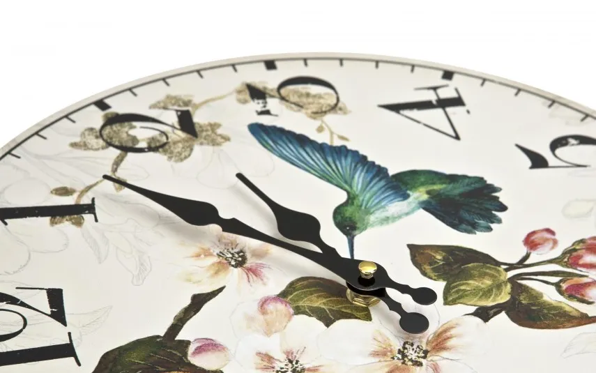 Art-Pol Zegar ścienny 34 cm z kolibrem 152777 Discount