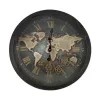Dekor Pap Zegar ścienny metalowy 50x50x8 cm Świat Discount